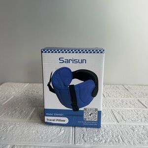 Aris Blue and White Travel Pillow Retail Box
